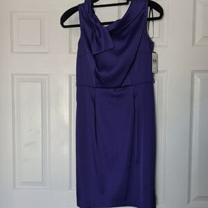 Purple Sheath Dress with One Shoulder for Weddings